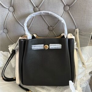 Tory Burch Black and Cream Small Bag